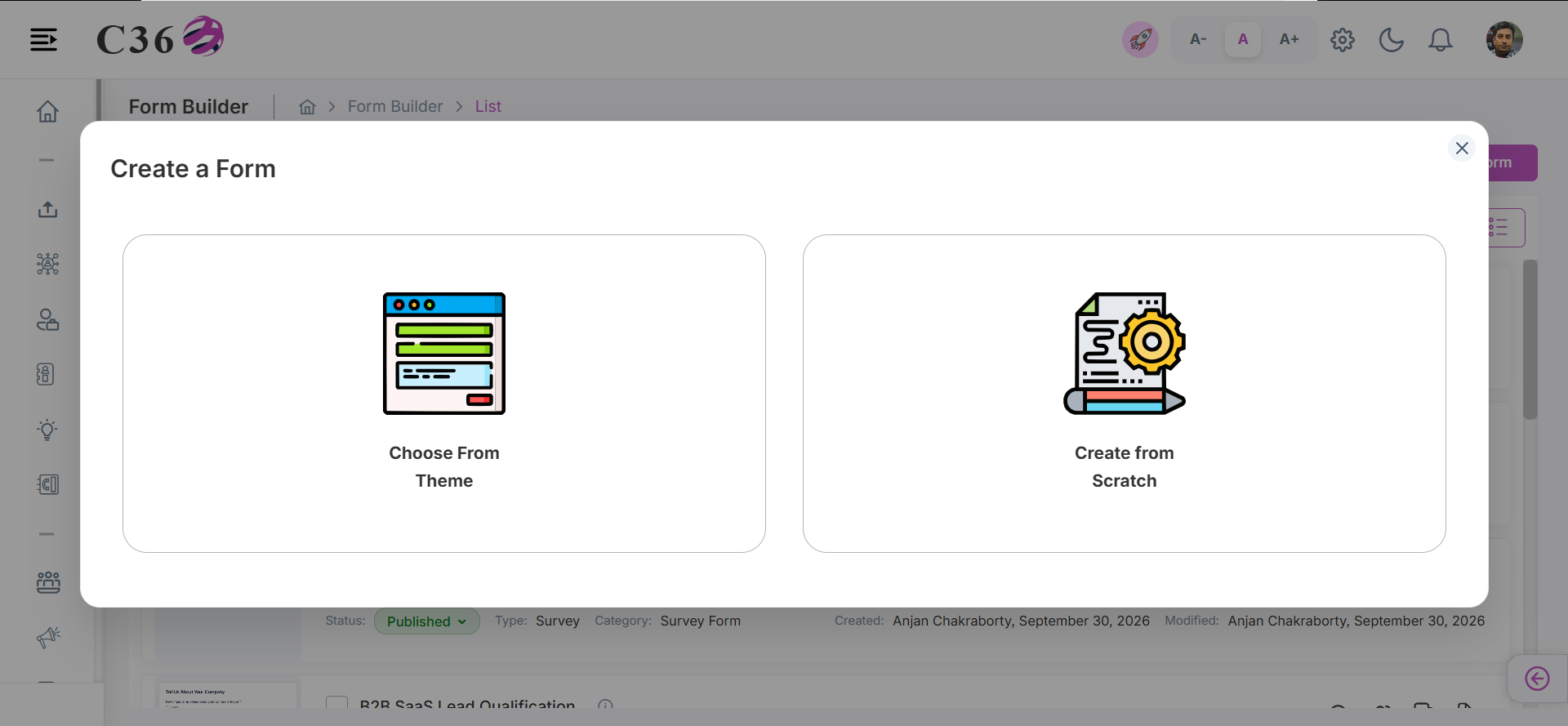 Create Form